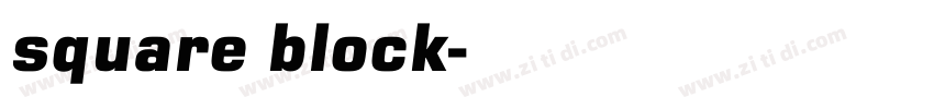 square block字体转换